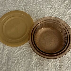 Vintage Visions Amber Glassware